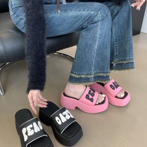 ZHUIPIN Women's Chunky Heel Platform Slippers 2023 Summer Fashion Casual Outdoor Slides
